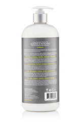 Design Essentials Almond Avocado Conditioner pour demonstrates easy application.