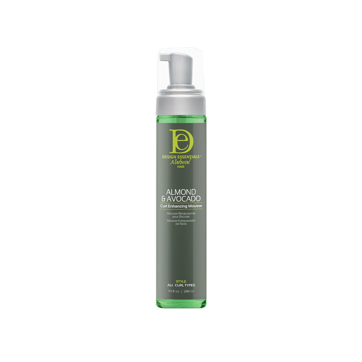 Design Essentials Curl Mousse bottle delivering lightweight hold for defined, frizz-free curls.