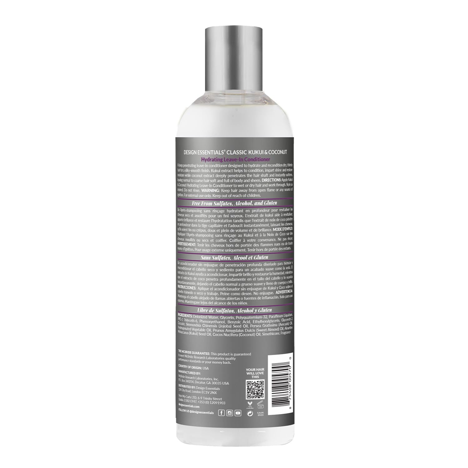 Design Essentials Kukui & Coconut leave-in being applied for smooth detangling
