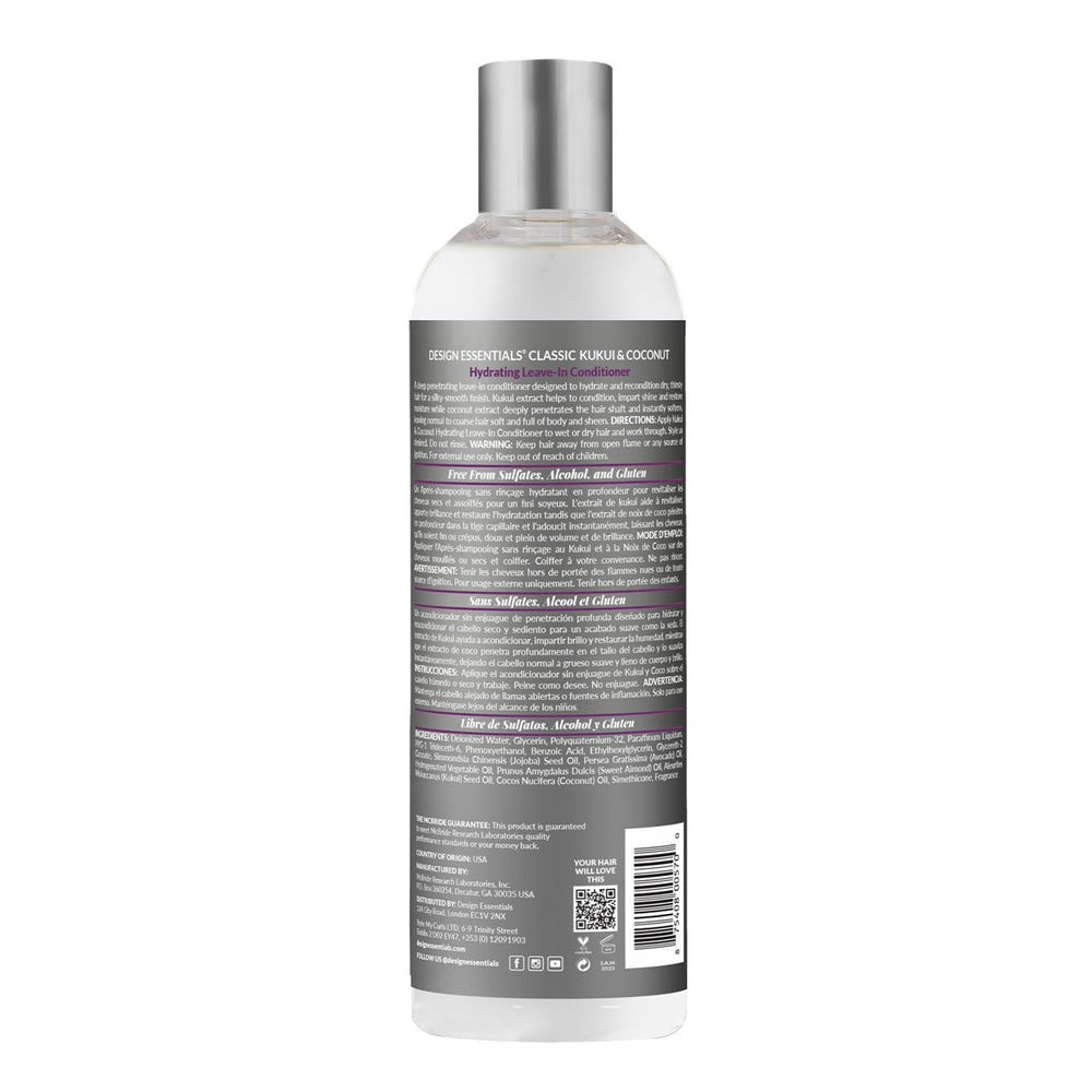 Design Essentials Kukui & Coconut leave-in being applied for smooth detangling