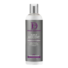 Design Essentials Kukui & Coconut leave-in bottle delivering deep moisture for dry hair