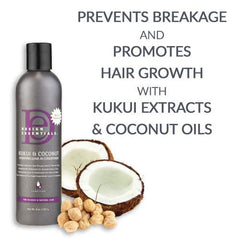Design Essentials Kukui & Coconut leave-in results in shiny, manageable hair