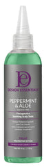 Design Essentials Peppermint & Aloe Scalp Tonic bottle for a refreshing cooling sensation.
