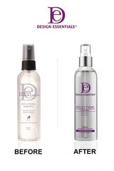 Design Essentials Reflections Liquid Shine closeup shows radiant, oil-free finish