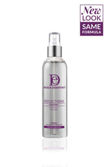 Design Essentials Reflections Liquid Shine spray application on hair for frizz control