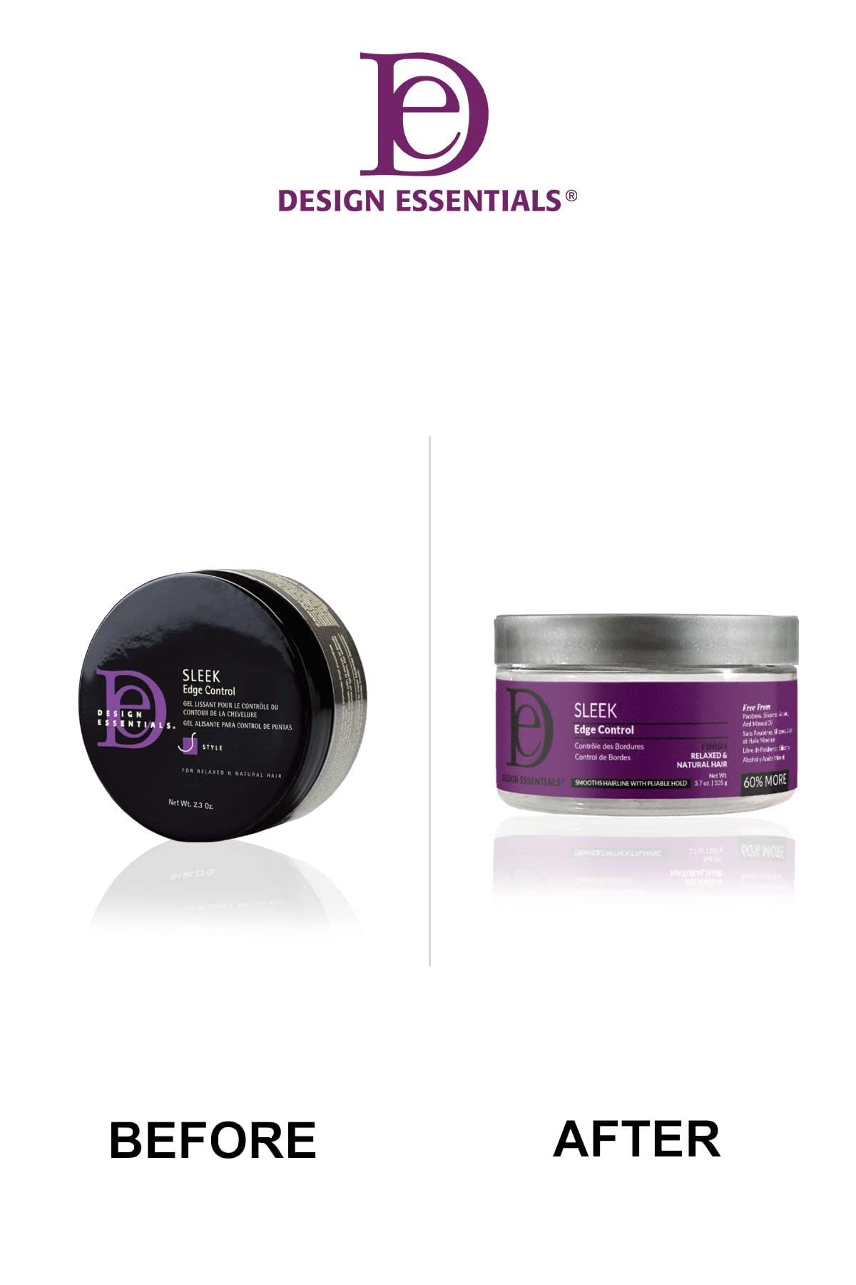 Design Essentials Sleek Edge Control frizz-control for sleek, manageable styles.