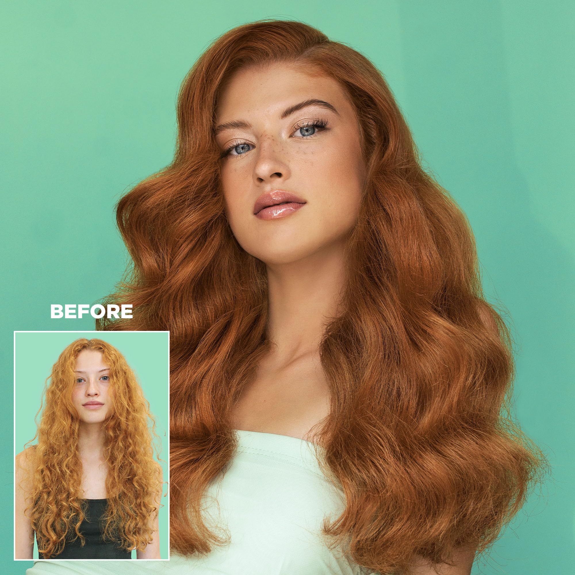 Design.Me Gloss.Me frizz-control shine promotes smoother, more manageable styling.
