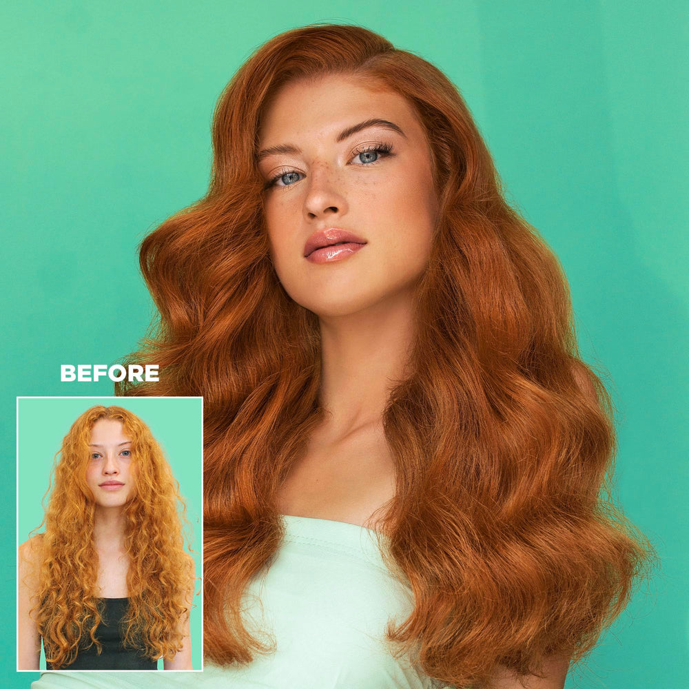 Design.Me Gloss.Me frizz-control shine promotes smoother, more manageable styling.