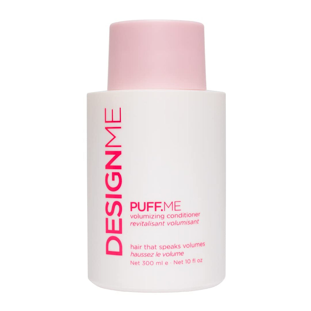 Design.Me PUFF.ME bottle on shelf highlighting volume-boosting formula