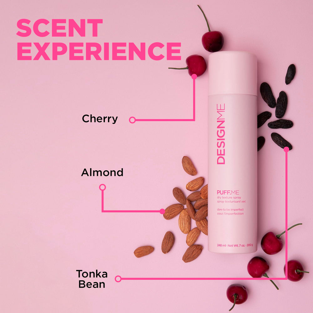 Design.Me Puff.Me long-lasting-hold maintains style with oil-absorbing ingredients