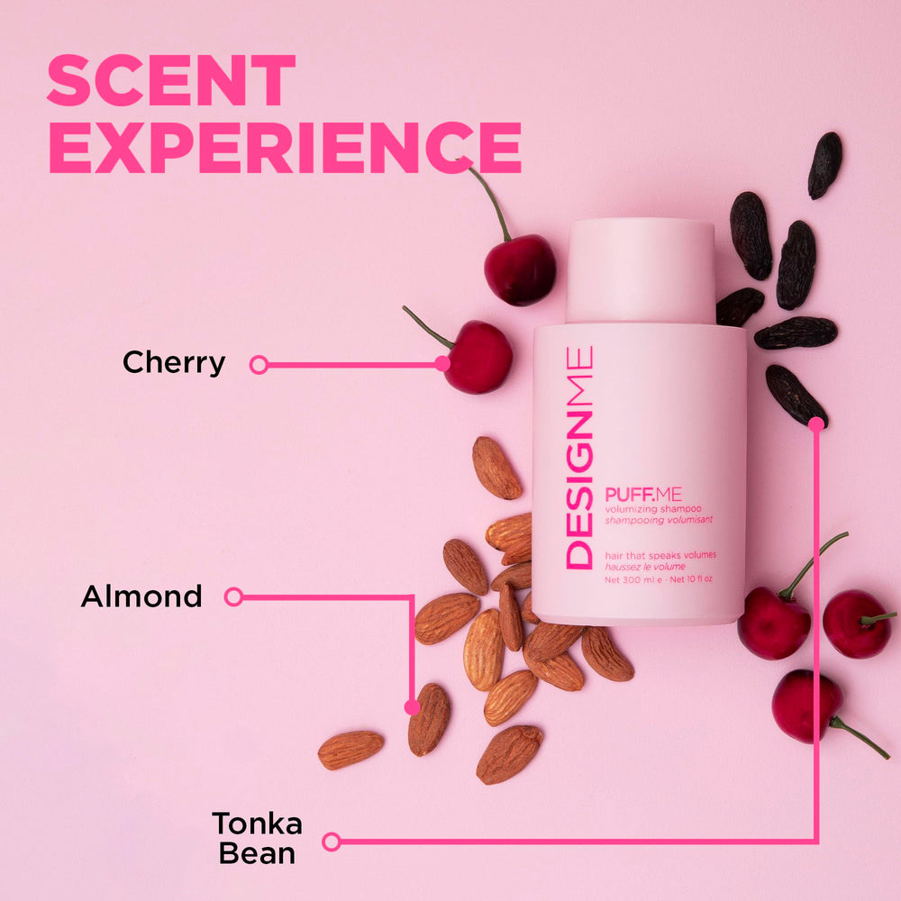 Design.Me Puff-Me shampoo color-safe formula preserves color vibrancy during washing