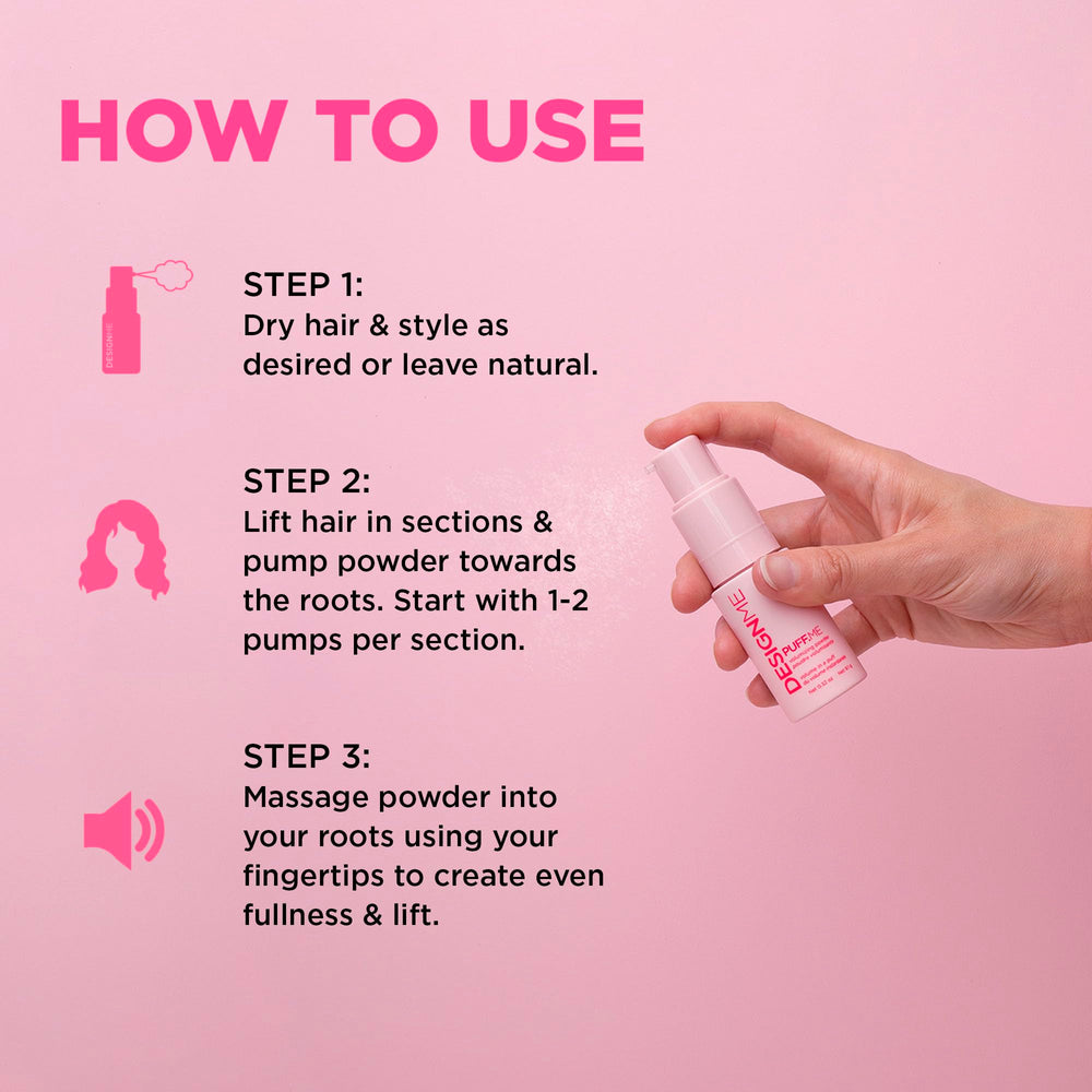 Design.Me Puff.ME hair-hold-performance preserves volume and shape all day