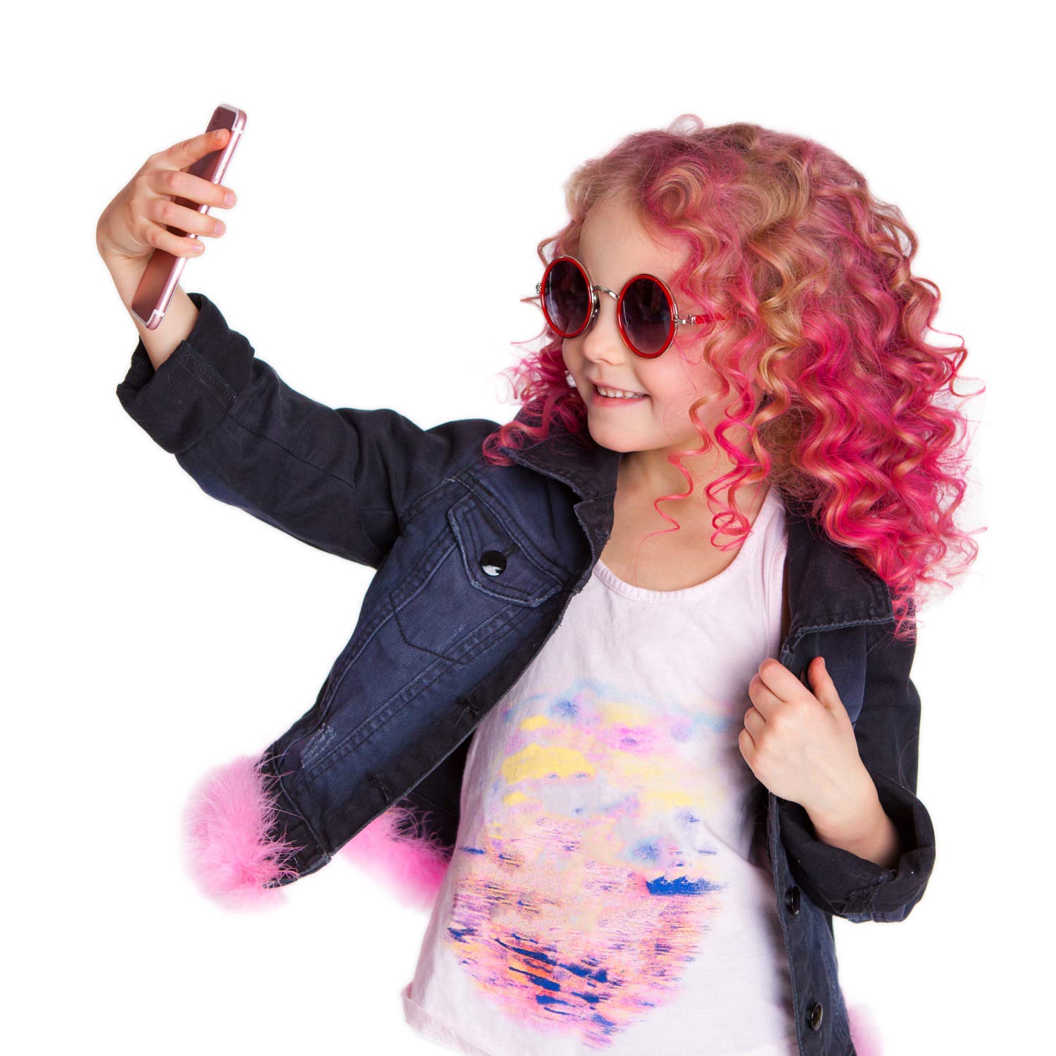 Desire Deluxe hair chalk glitter purple allows bright, sparkly style with temporary results.