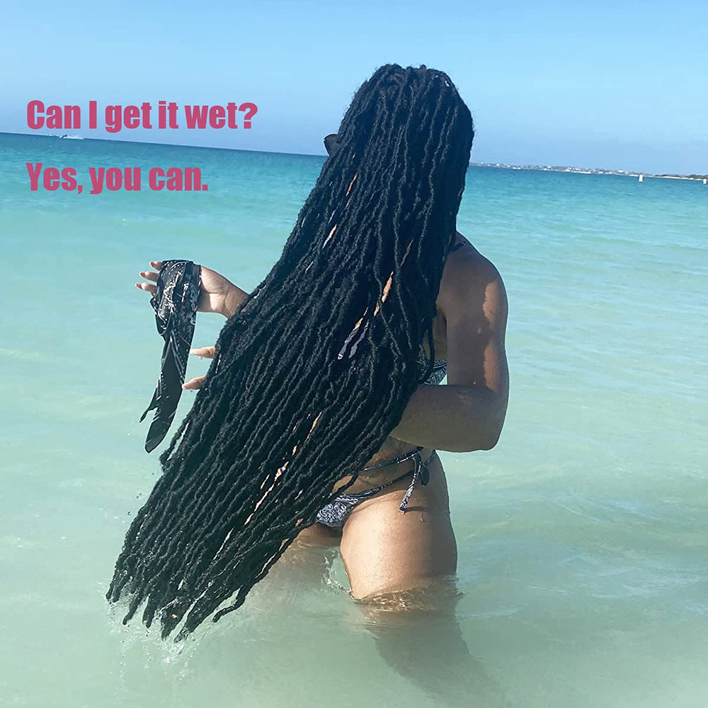 Desire4hair 36-inch soft locs wavy look detail for natural messy style.