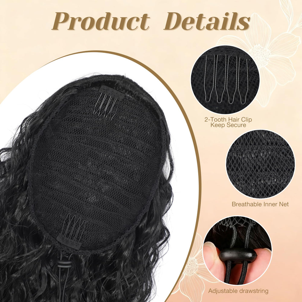 Detean drawstring attachment demonstrates adjustable fit for versatile styles.