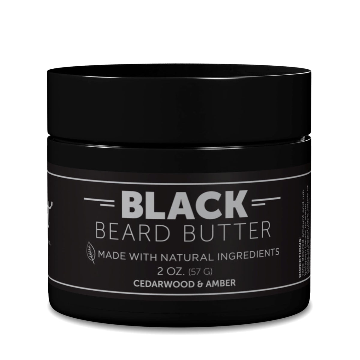 Detroit Grooming Co beard butter jar showing rich black-scent formula for conditioning.