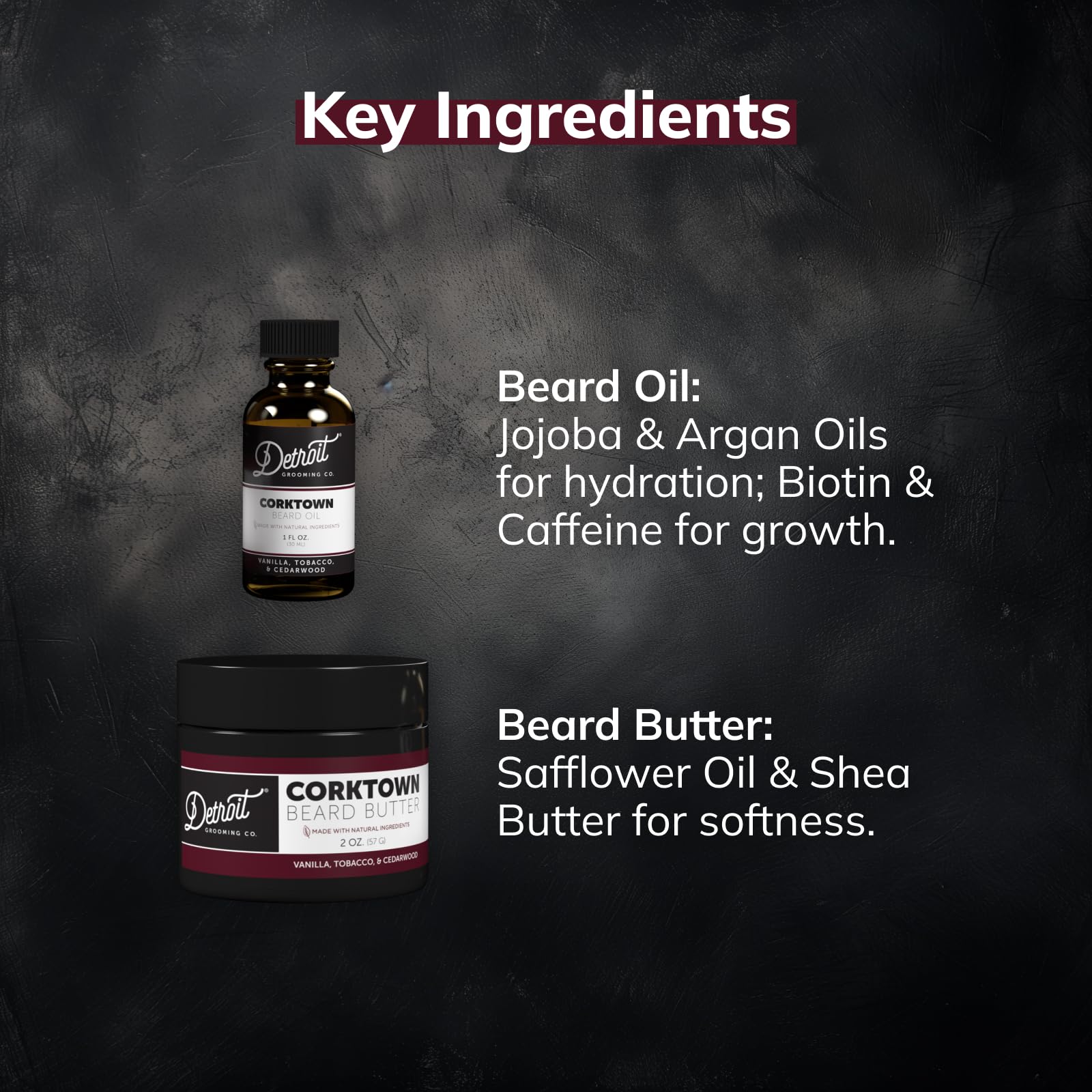 Detroit Grooming Co Corktown scent bottle with vanilla tobacco cedarwood aroma