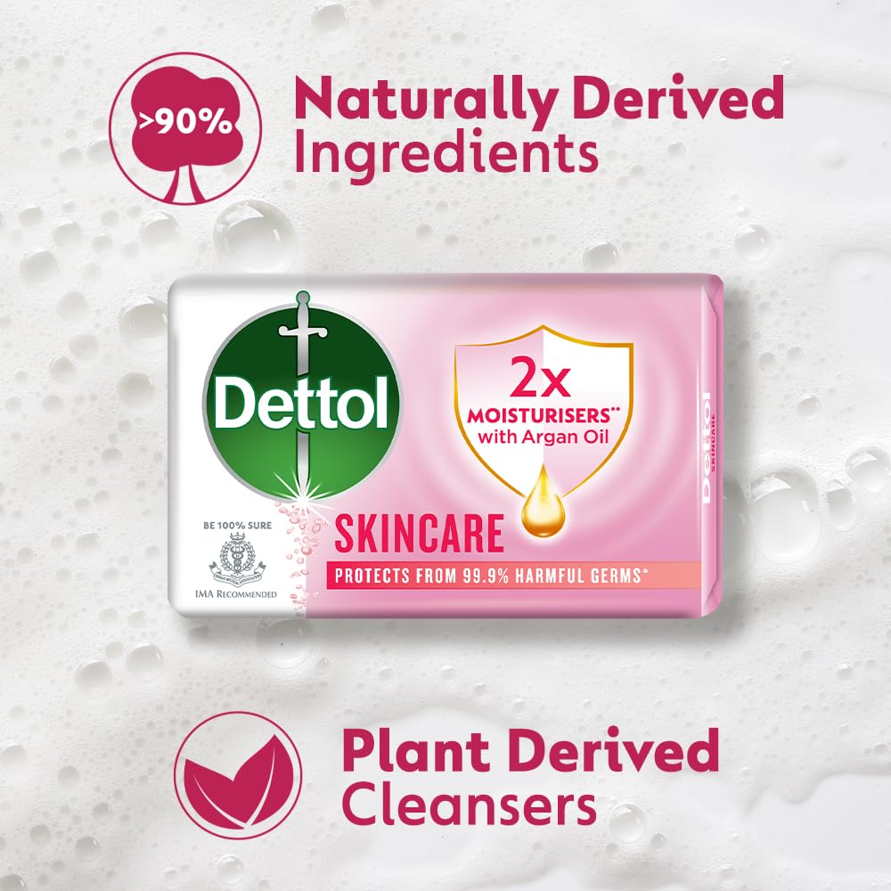 Dettol Jabón: fragancia ligera para una sensación fresca.