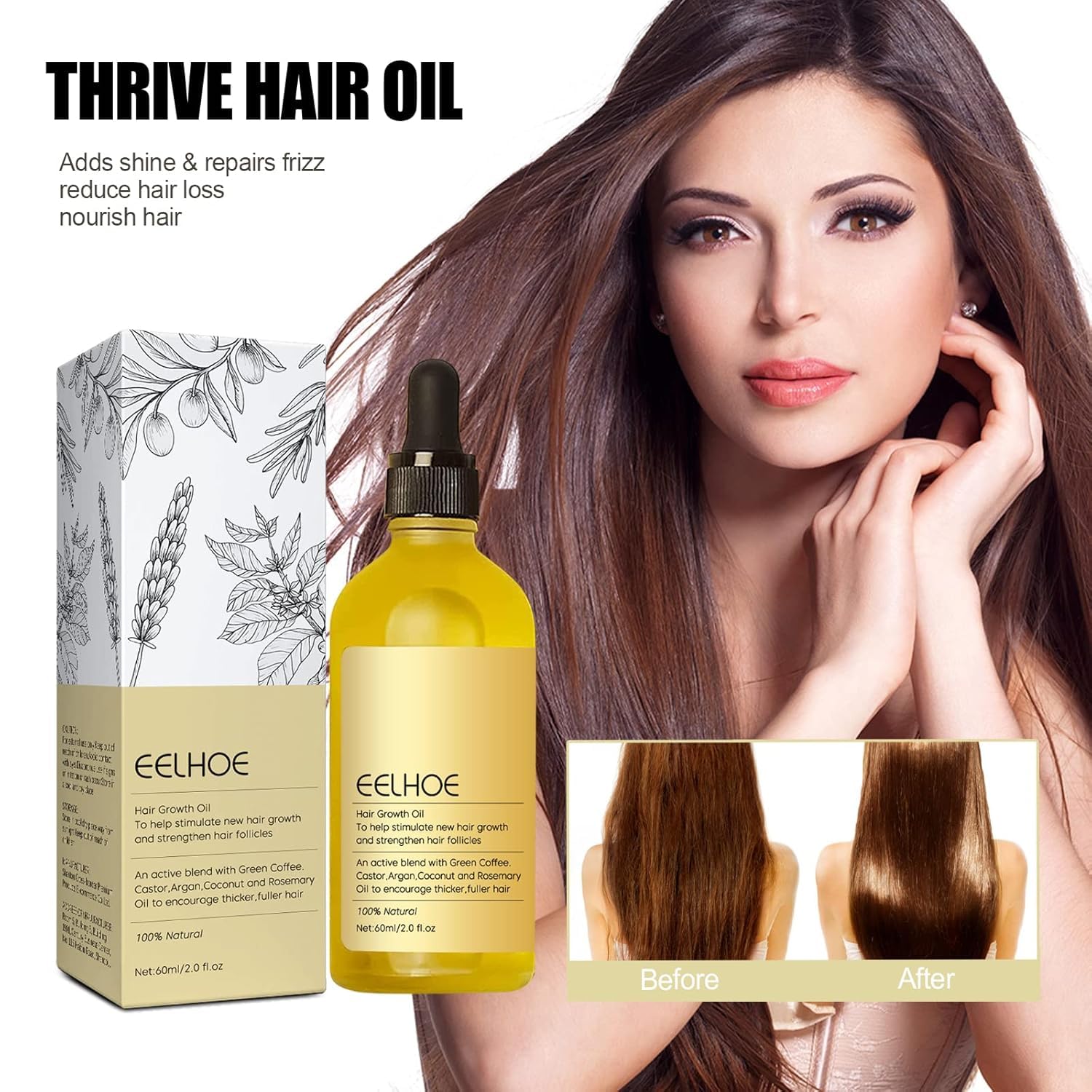 Deuiosna Carvenchi natural ingredients blend highlights rosemary, castor, and oils.