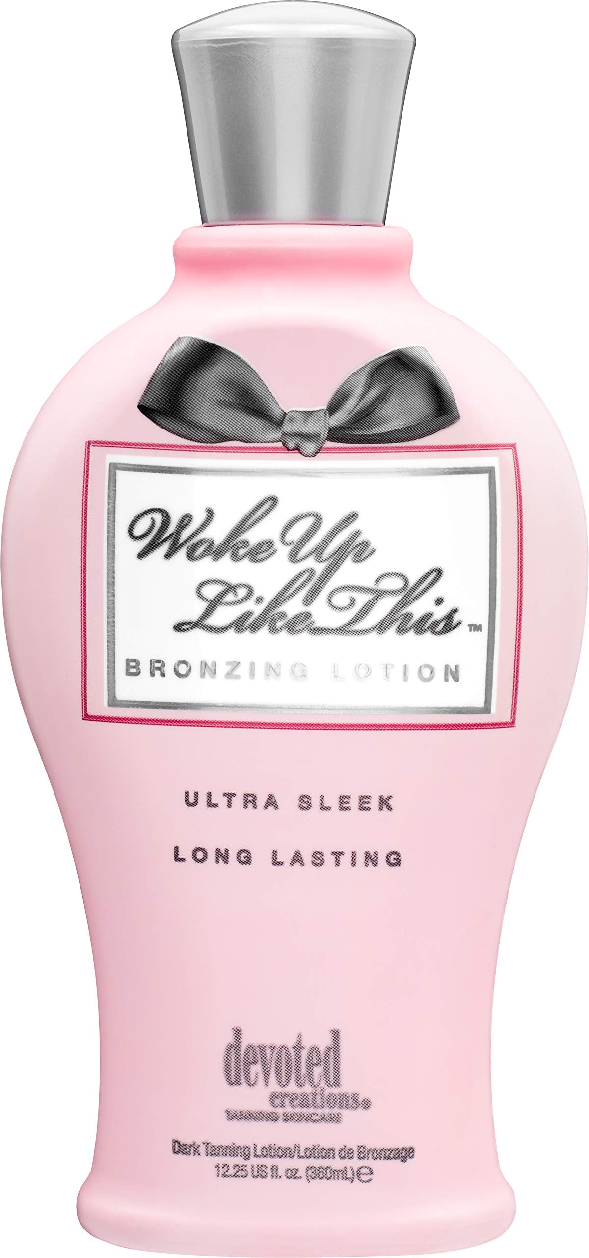 Devoted Creations WOKE UP LIKE THIS bronzing lotion bottle for a sun-kissed glow and smooth skin