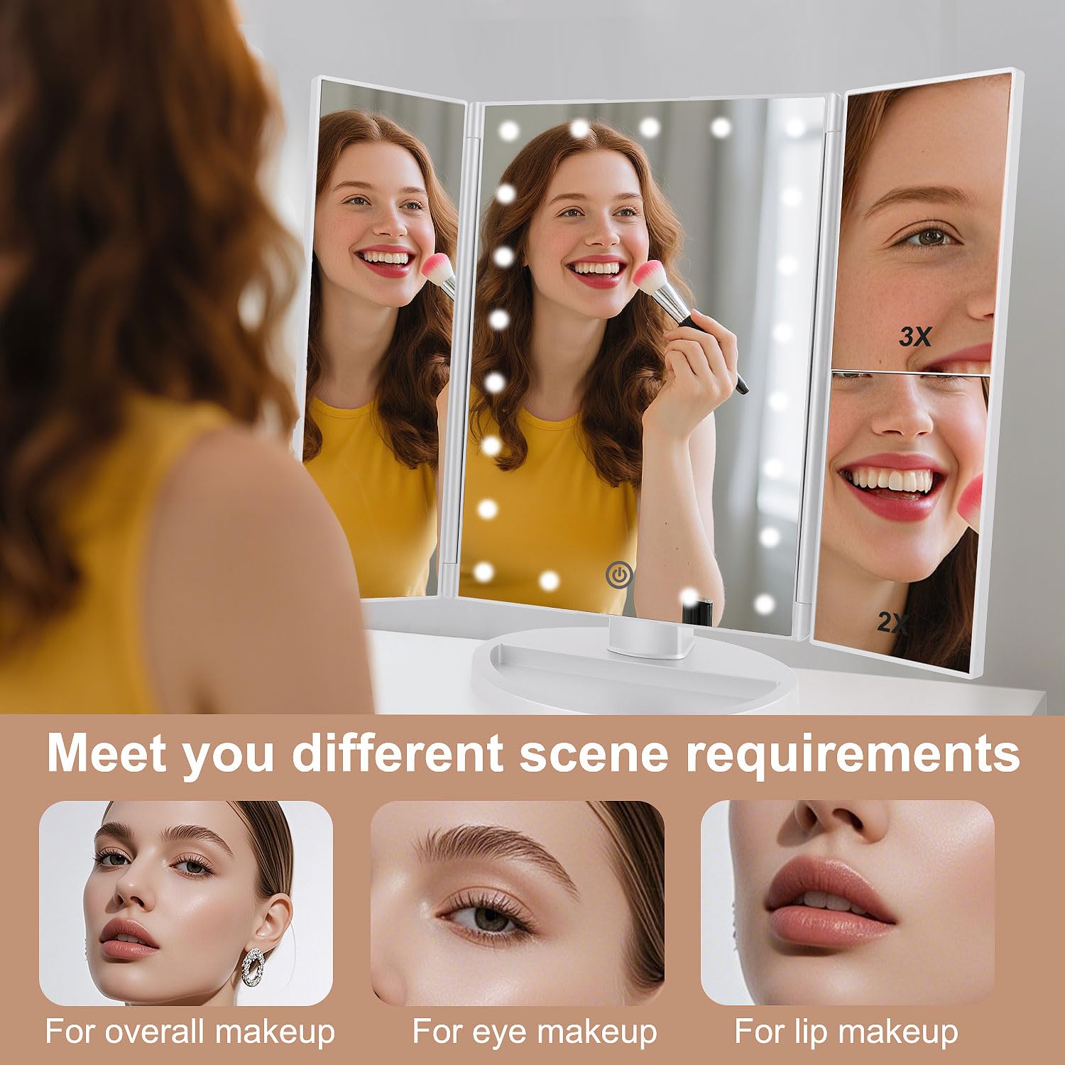 deweisn base recess stores jewelry and small cosmetics during routines