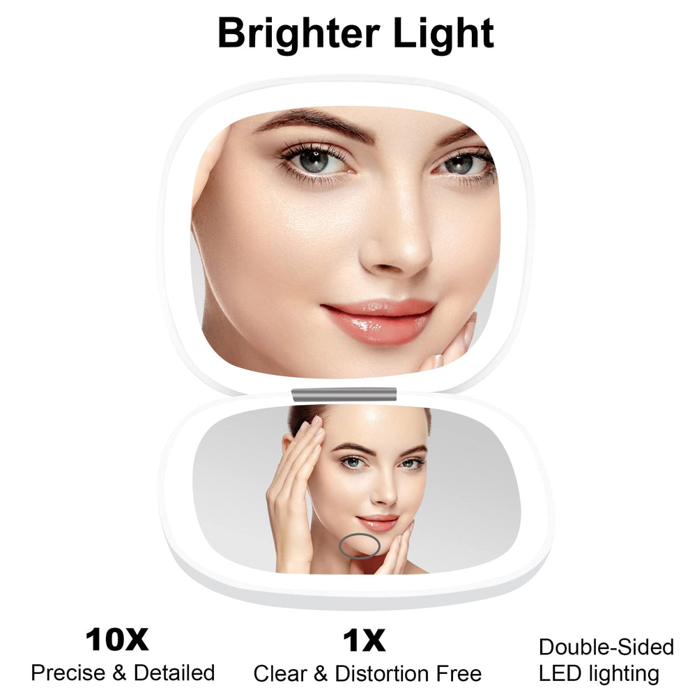 deweisn compact-mirror-10x-magnification enables close-up precision for eye makeup