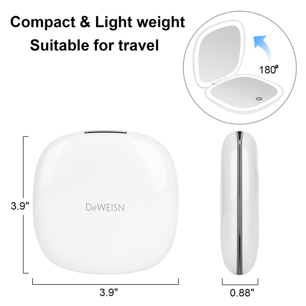 deweisn compact-mirror-1x-magnification offers clear daily makeup reflection
