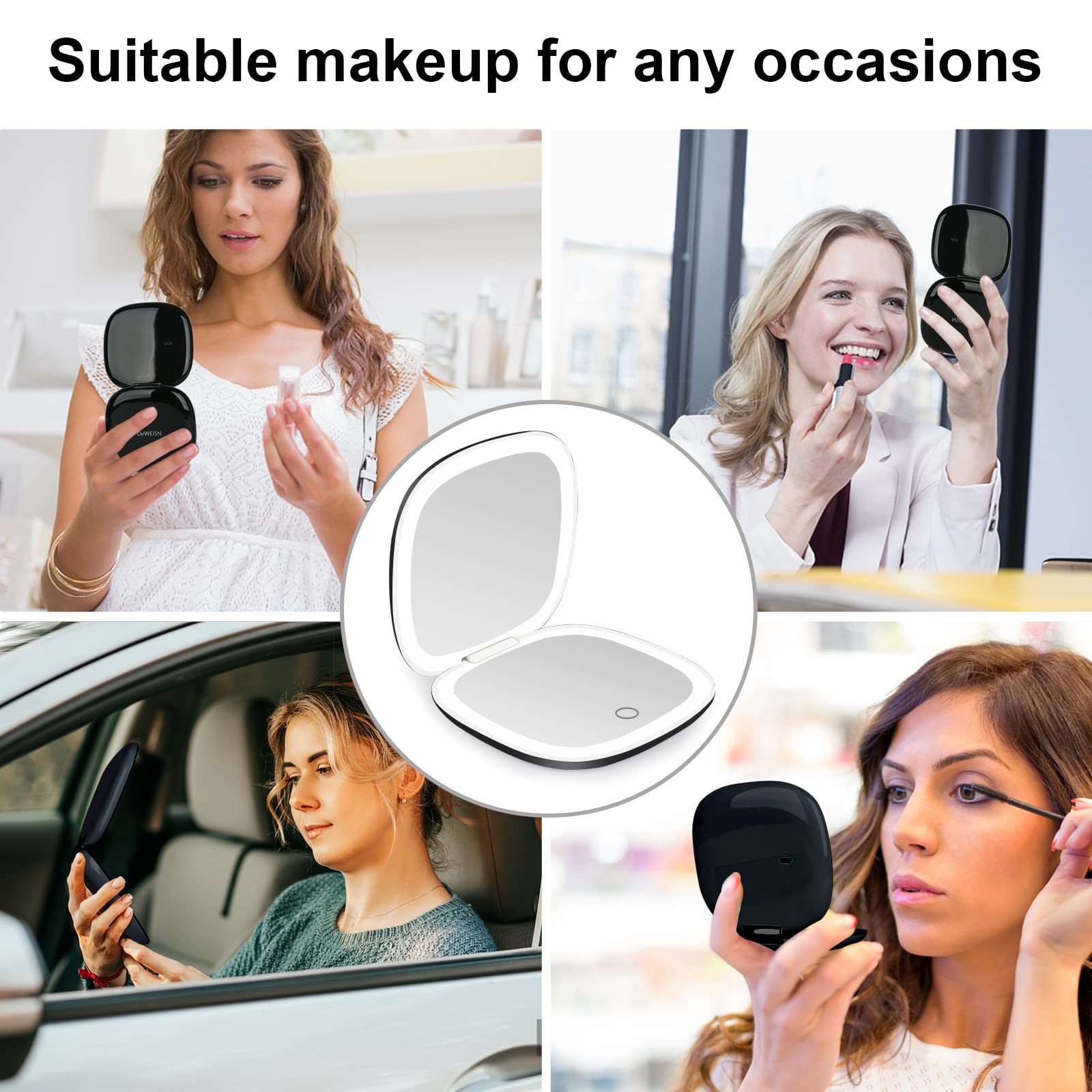 deweisn compact mirror gift-ready packaging ideal for gifting