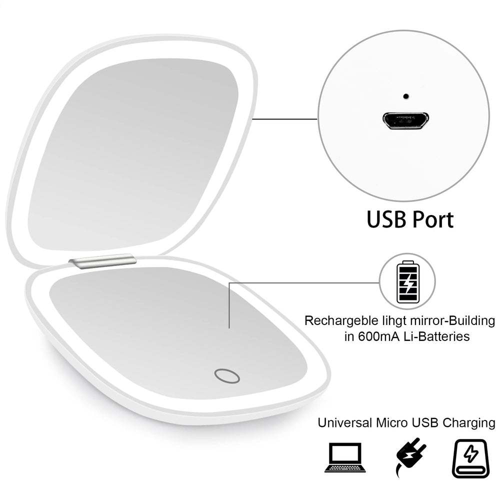 deweisn compact-mirror-in-hand highlights the pocket-friendly, on-the-go design