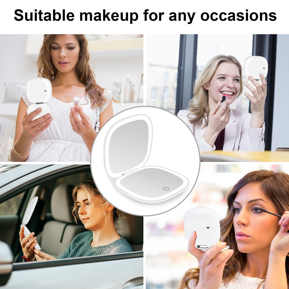 deweisn compact-mirror-packaging shows travel-friendly dimensions and scratch-resistant build