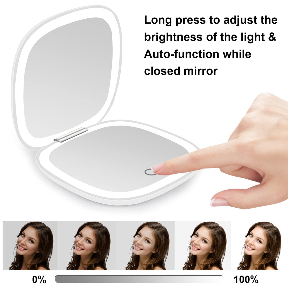 deweisn compact-mirror-usb-charging demonstrates portable power with USB charging for travel