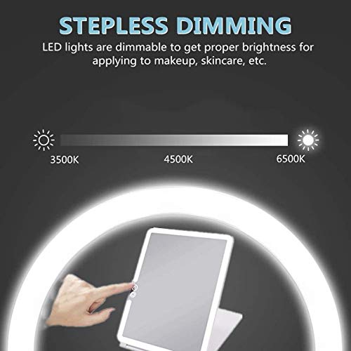 deweisn compact travel vanity mirror fits bags for on the go touchups.