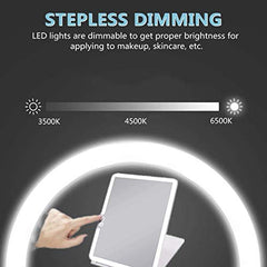 deweisn compact travel vanity mirror fits bags for on the go touchups.