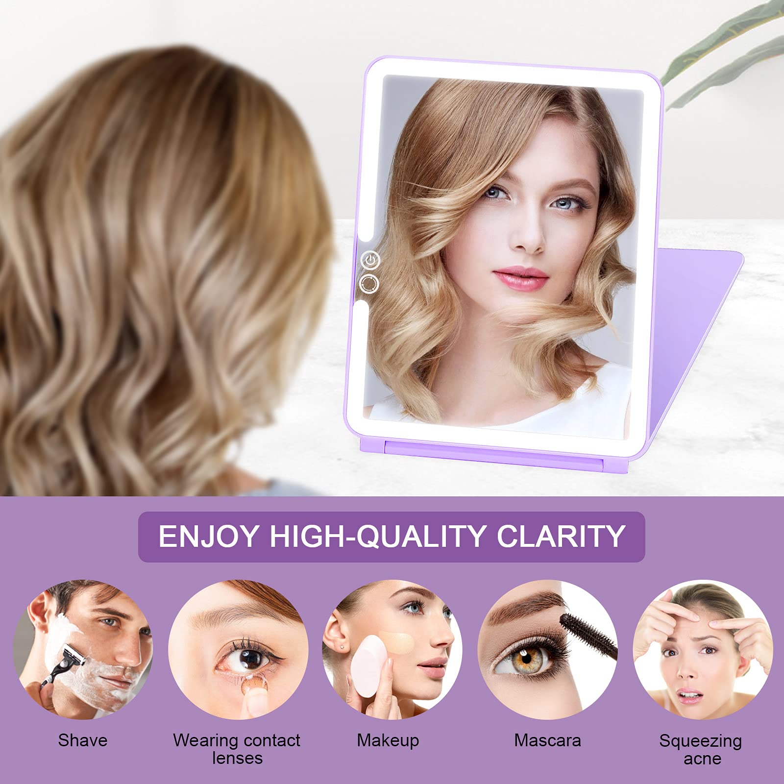 deweisn durable ABS and glass mirror provides a clear, distortion-free reflection.