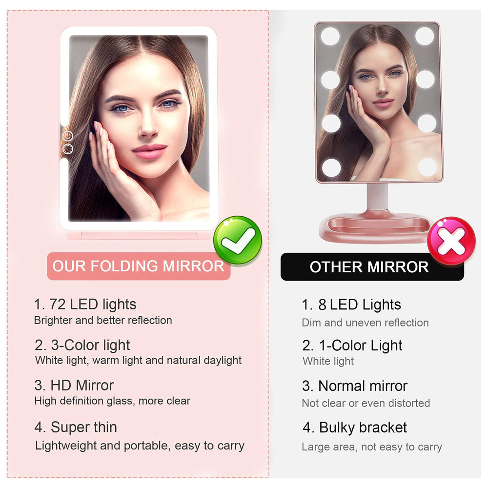 deweisn mirror clear-view ABS-glass ensures durable, distortion-free reflection.