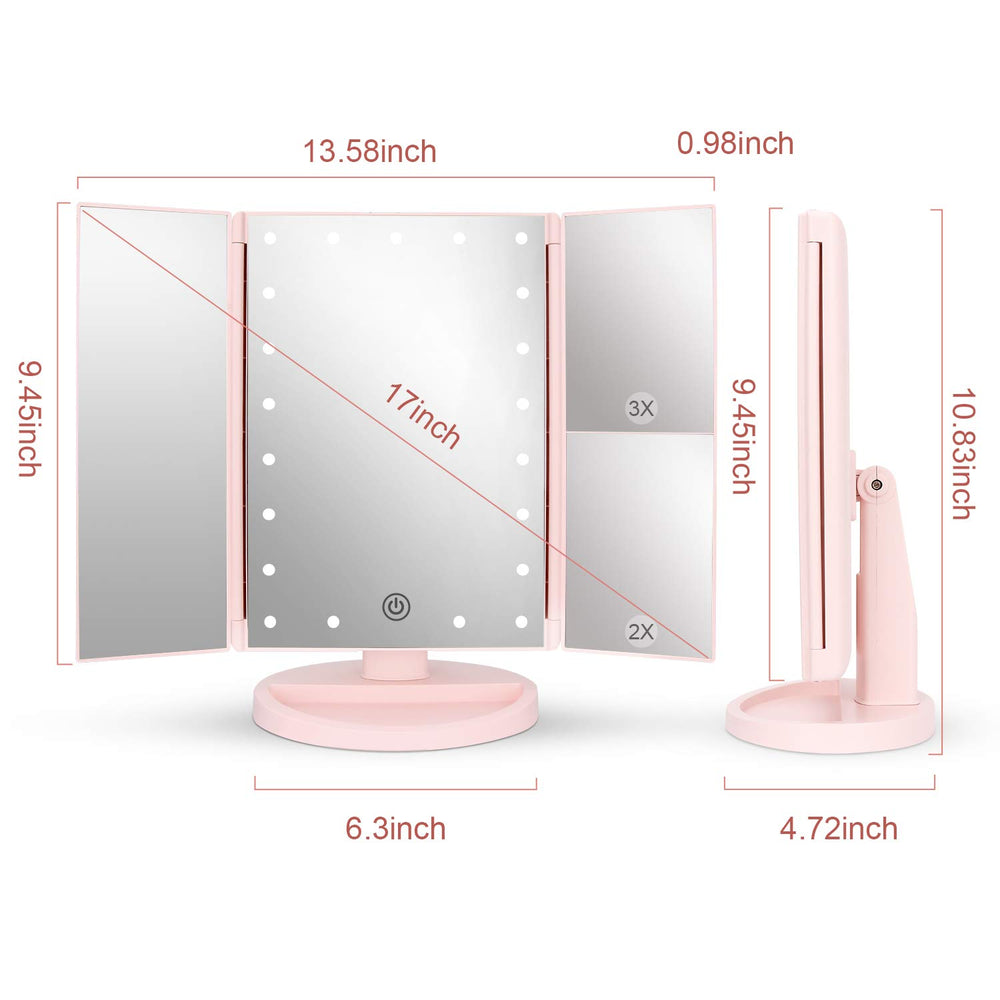 deweisn mirror 180-degree swivel provides flexible viewing angles during grooming