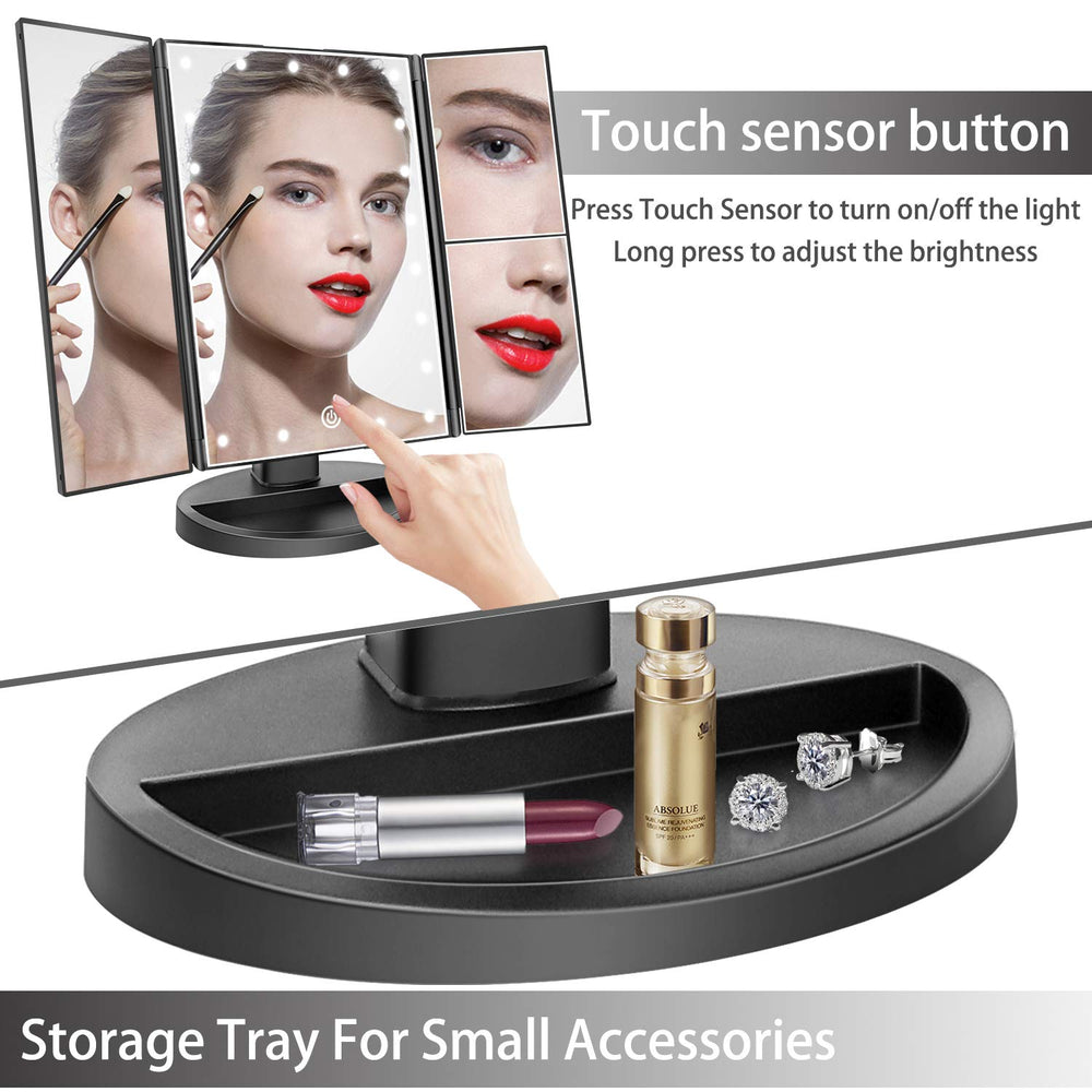 deweisn travel ready vanity mirror compact for on go touchups