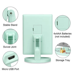 deweisn tri-fold mirror with 3x/2x/1x magnification for precise detail