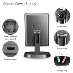 Deweisn vanity mirror 2x magnification enables sharper brows and eye detail.