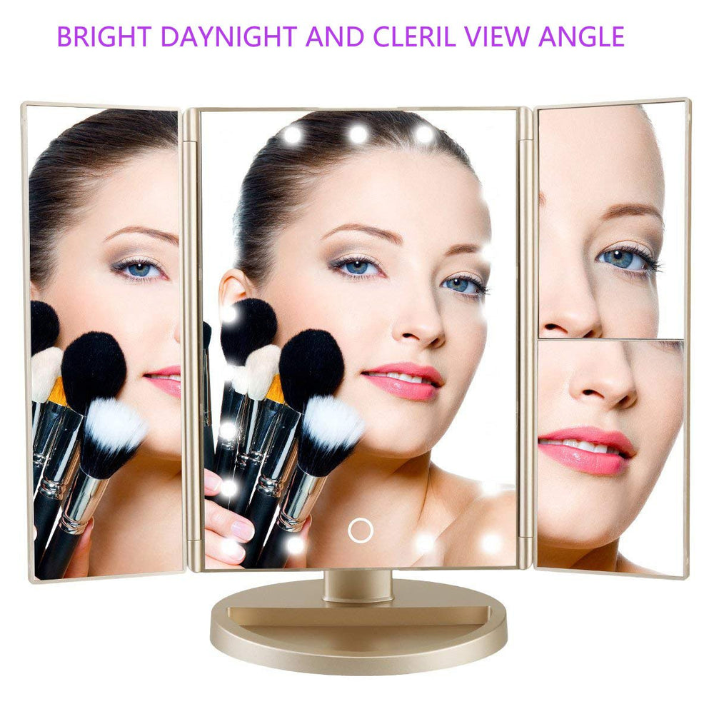 deweisn vanity mirror offers micro USB or battery power for portable setup