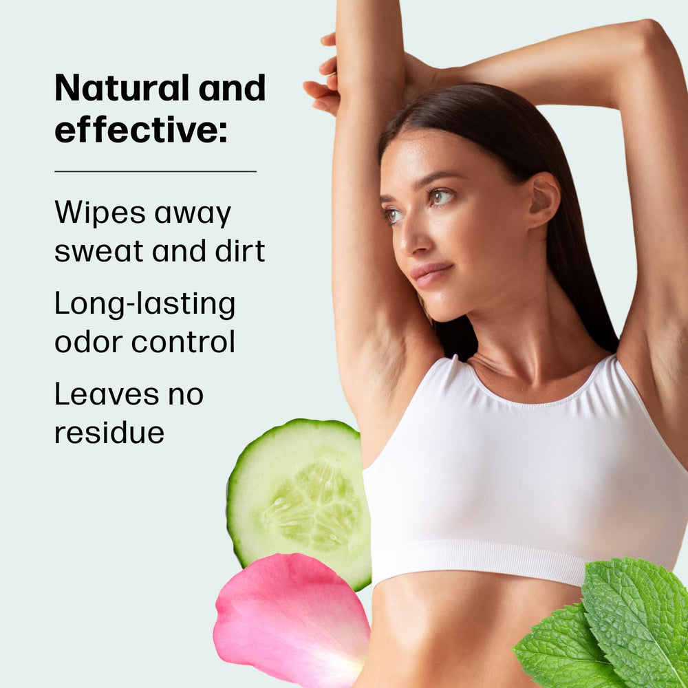 Dew Well Deodorant Wipes aluminum-free formula for gentle care