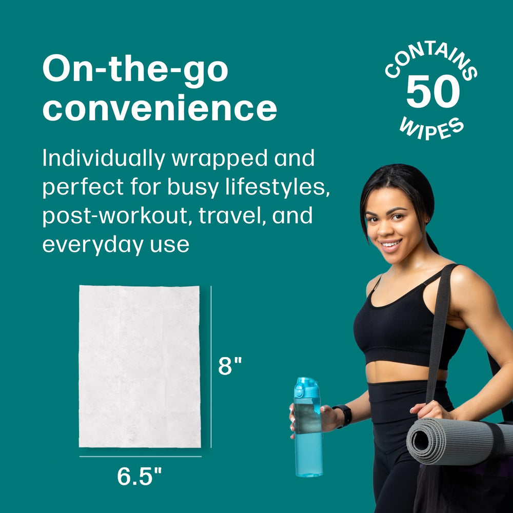 Dew Well Deodorant Wipes mint-scent for energizing freshness