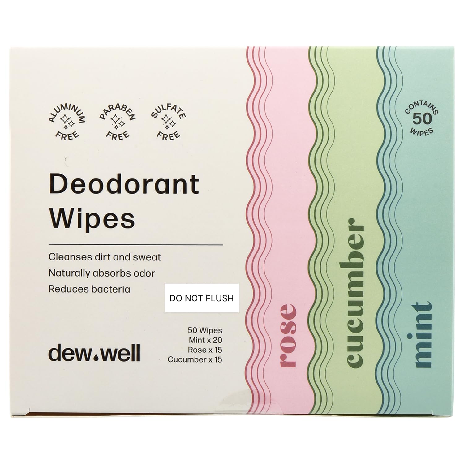 Dew Well Deodorant Wipes purse-size for on-the-go freshness