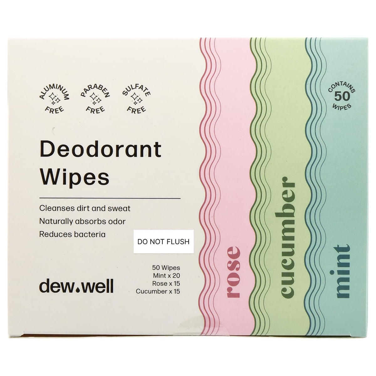 Dew Well Deodorant Wipes purse-size for on-the-go freshness