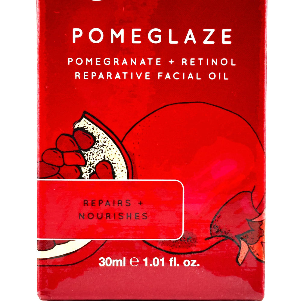 Dew Of The Gods Pomeglaze ingredients highlight pomegranate extract for antioxidant support