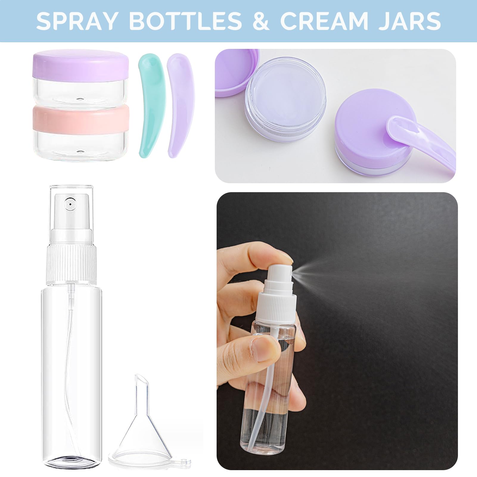 DEWSENSI transparent makeup bag keeps your kit organized while traveling.