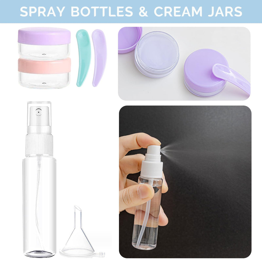 DEWSENSI transparent makeup bag holds all essentials neatly