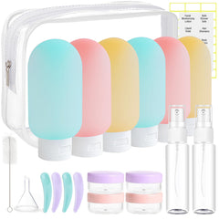 DEWSENSI travel bottles 60ml with leak-proof design for secure carry-on toiletries.