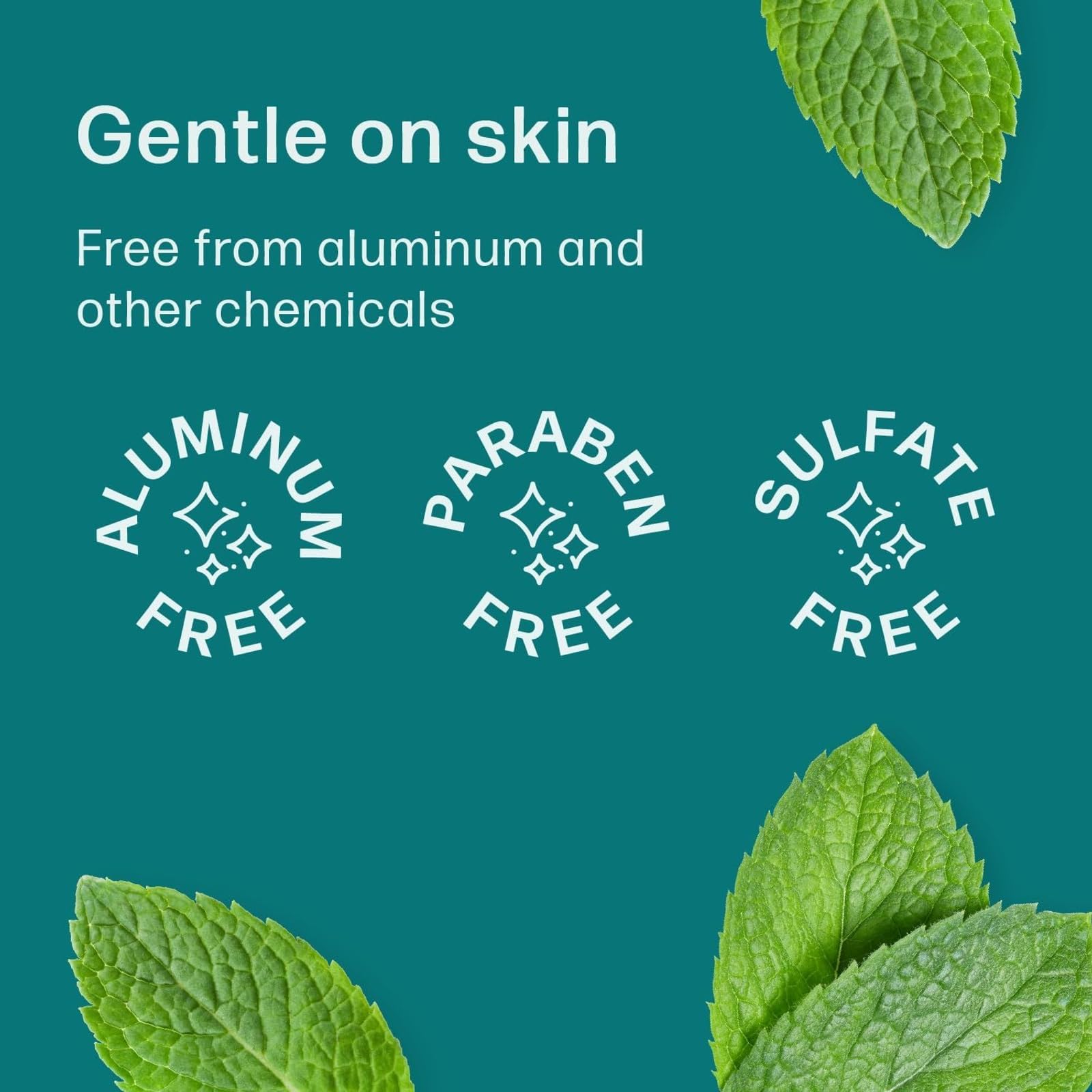 Dew Well aluminum-free label signals gentle, natural care during active days.