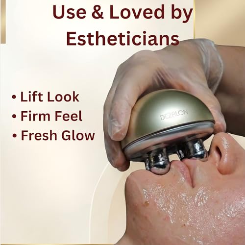 DEZALON jawline-sculpting-tool close-up suggests refined contour possibilities.